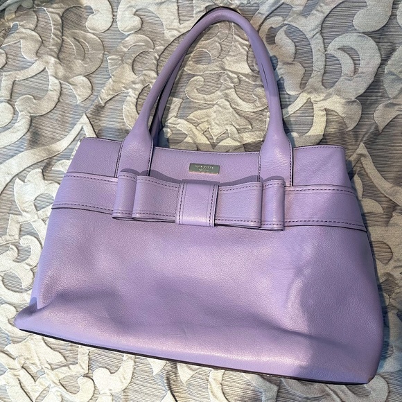 Kate Spade, Lavender, Leather Tote - Picture 1 of 4